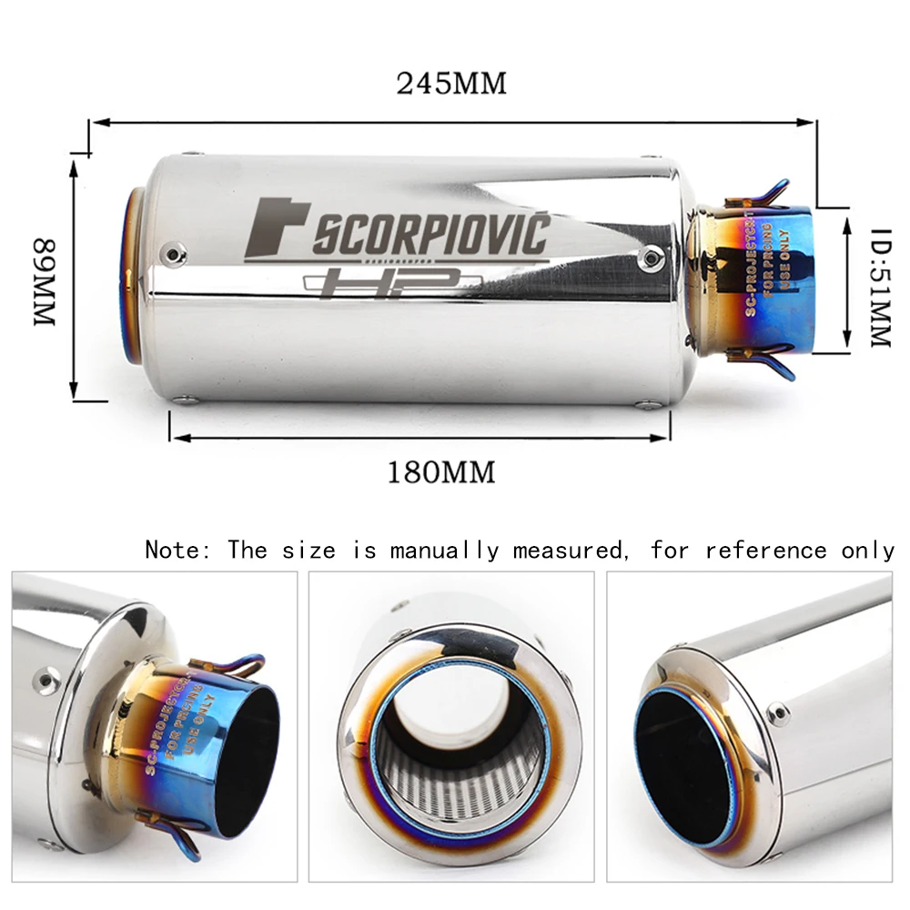 General 51mm Racing Motorcycle Exhaust Muffler GP Project General ...