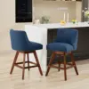 Blue+ Wood+Fabric + Foam