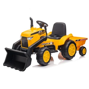 Children's Rechargeable Bulldozer Tractor 12V Real Car Ride-on Toy with Remote Control for Kids 2 to 4 Years Pedal Power