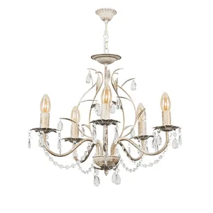 Lustre LED Fancy Lights Chandelier Light White for Home Maria Teresha Flower Decorative Acrylic Modern Lamp Crystal Chandelier