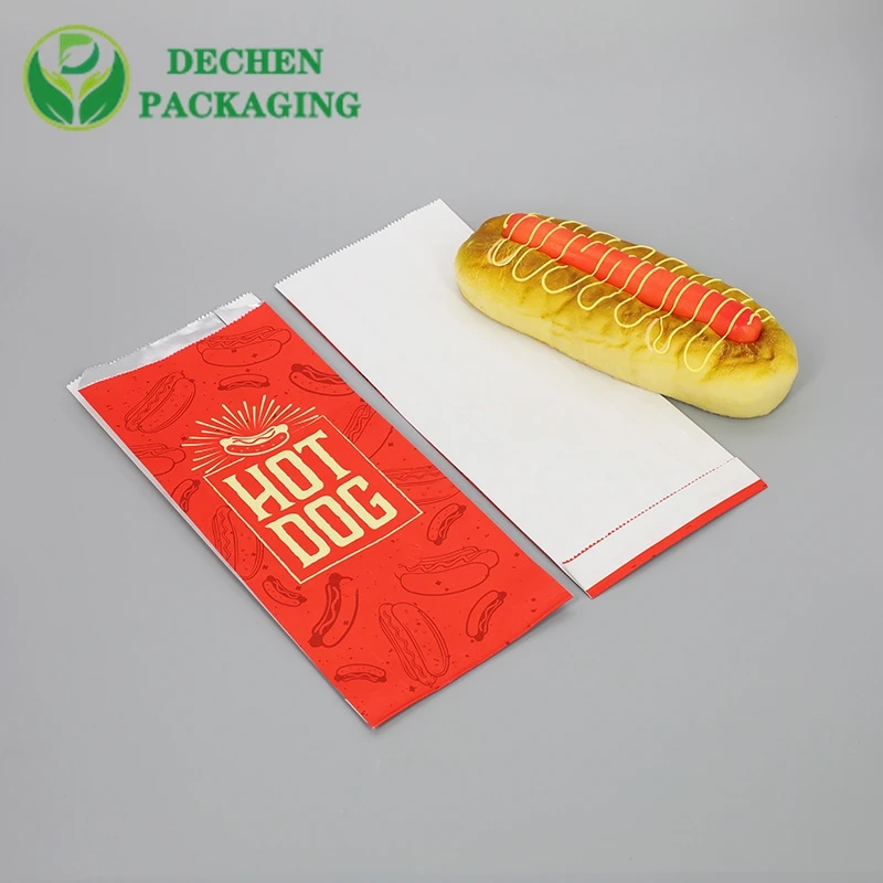 French Fry Bag Aluminum Foil Side Gusset Burger Paper Bags