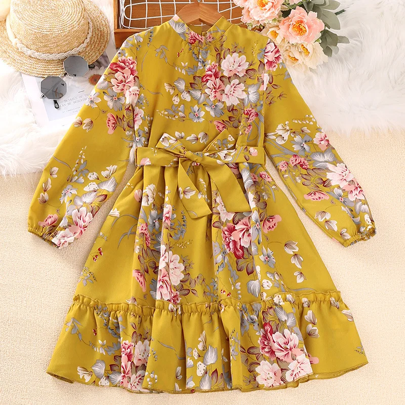 ⭐︎希少⭐︎CARAMEL VINTAGEFLORAL PRINT DRESS 8A LILI et NENE キッズ CARAMEL 2023SS KIDS WOVEN DRESS（VINTAGEFLORAL