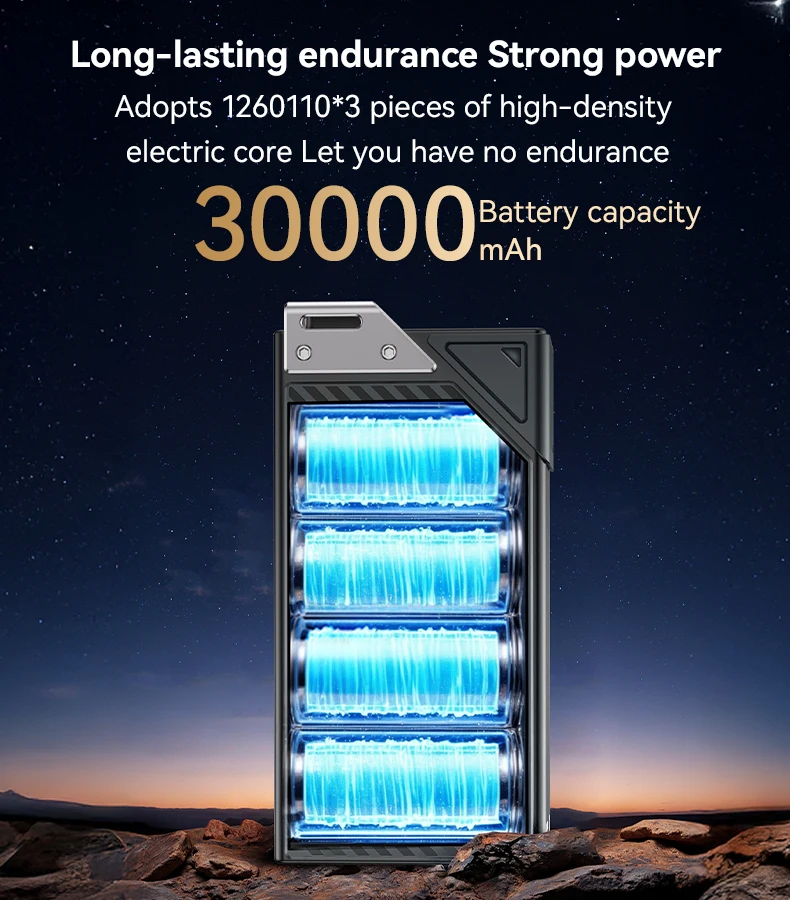 Yesido YP62 30000mAh PD 20W + SCP 22.5W Fast Charging Multi-port Design High-definition Large Screen Power Bank