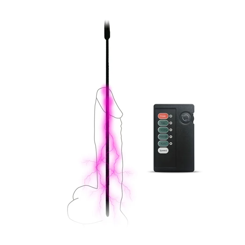 Free Custom Box - 360Mm Male Silicone Electro Shock Accessory Bi Polar Electric Stimulation Urethral Catheter Dilator Penis Plug