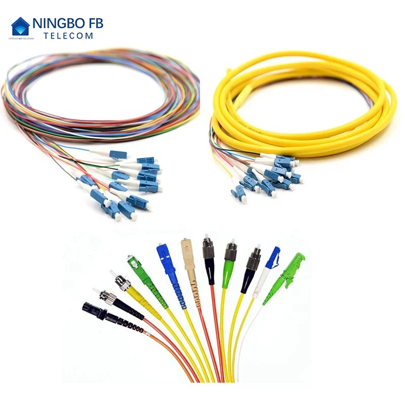 Ftth Optic Fiber Pigtail Sm Mm Pigtail Sc Fc Lc St 0.9mm Pigtail With