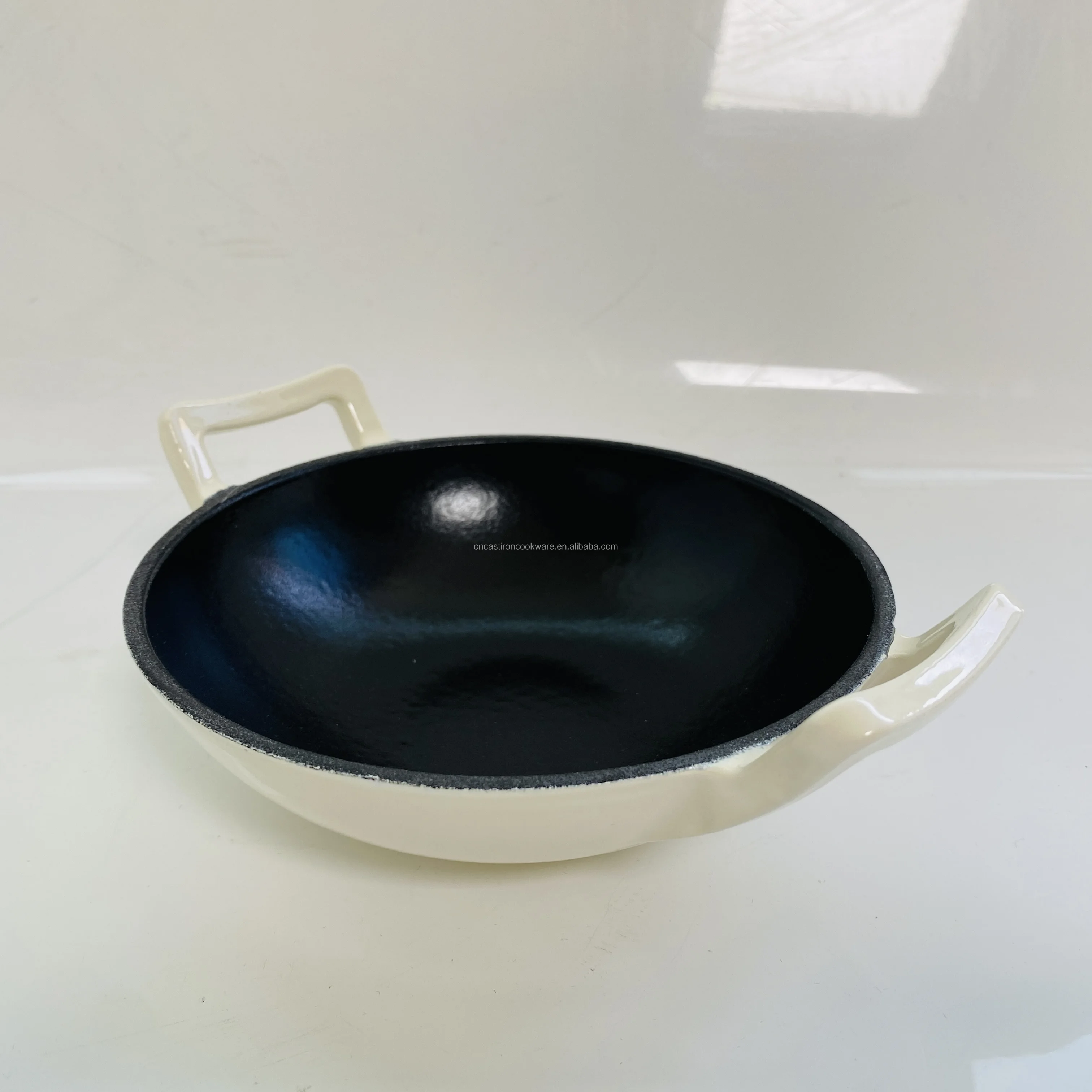 Nonstick Mini Wok Cast Iron Double Handles Chinese Wok Cheap Frying Pan