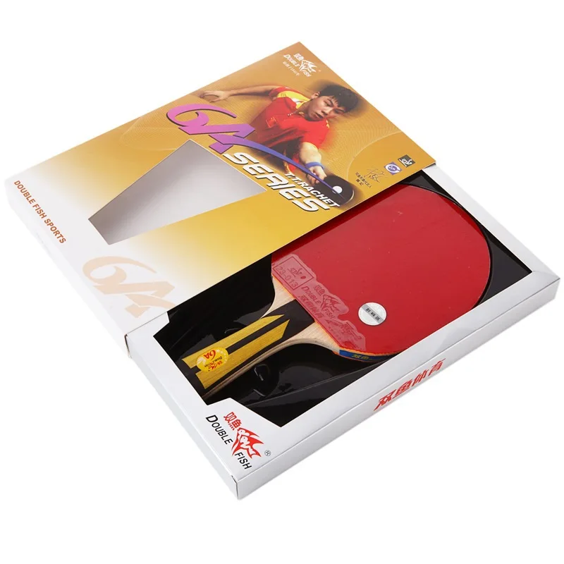 Double Fish 6 star horizontal racket and straight racket 6A pure wood ...