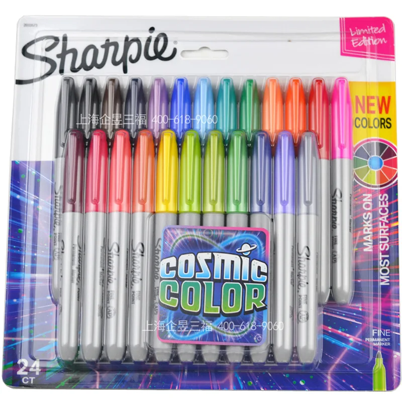 24 Color Sharpie Markers Permanent, Dual-Sided Writing
