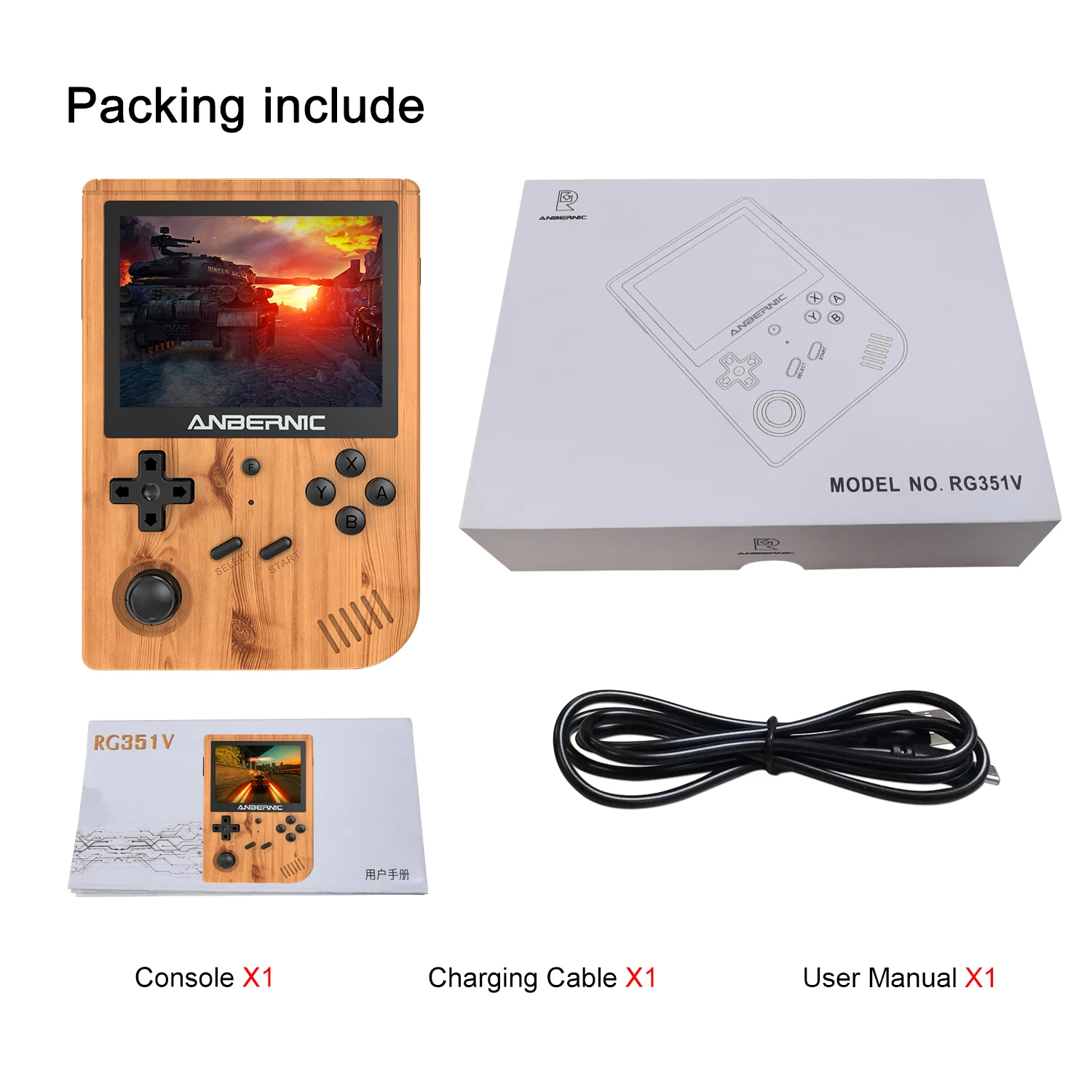 ANBERNIC New RG351V Retro Game Player 128G RK3326 Open Source 3.5 