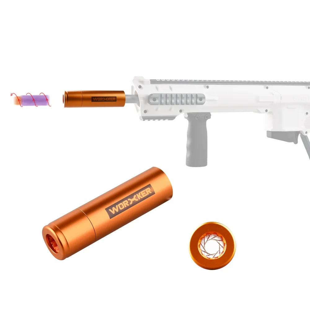 Worker Silencer Decor 10-Line Adjustable Scar Barrel Fish Tube 107mm for 16mm Barrel