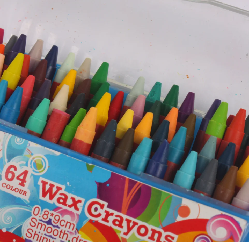 high quality 64colours toddler crayons color