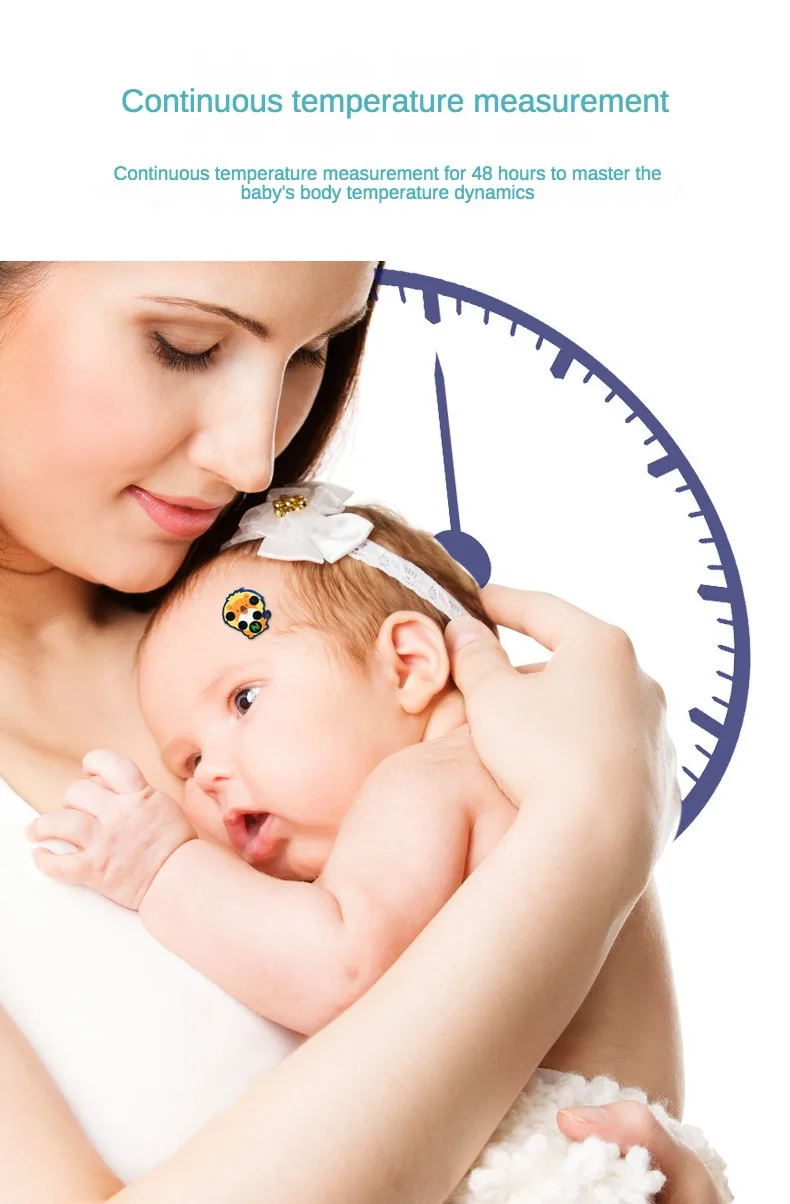 H140 Spot Baby Forehead Temperature Measuring Stickers Baby Forehead