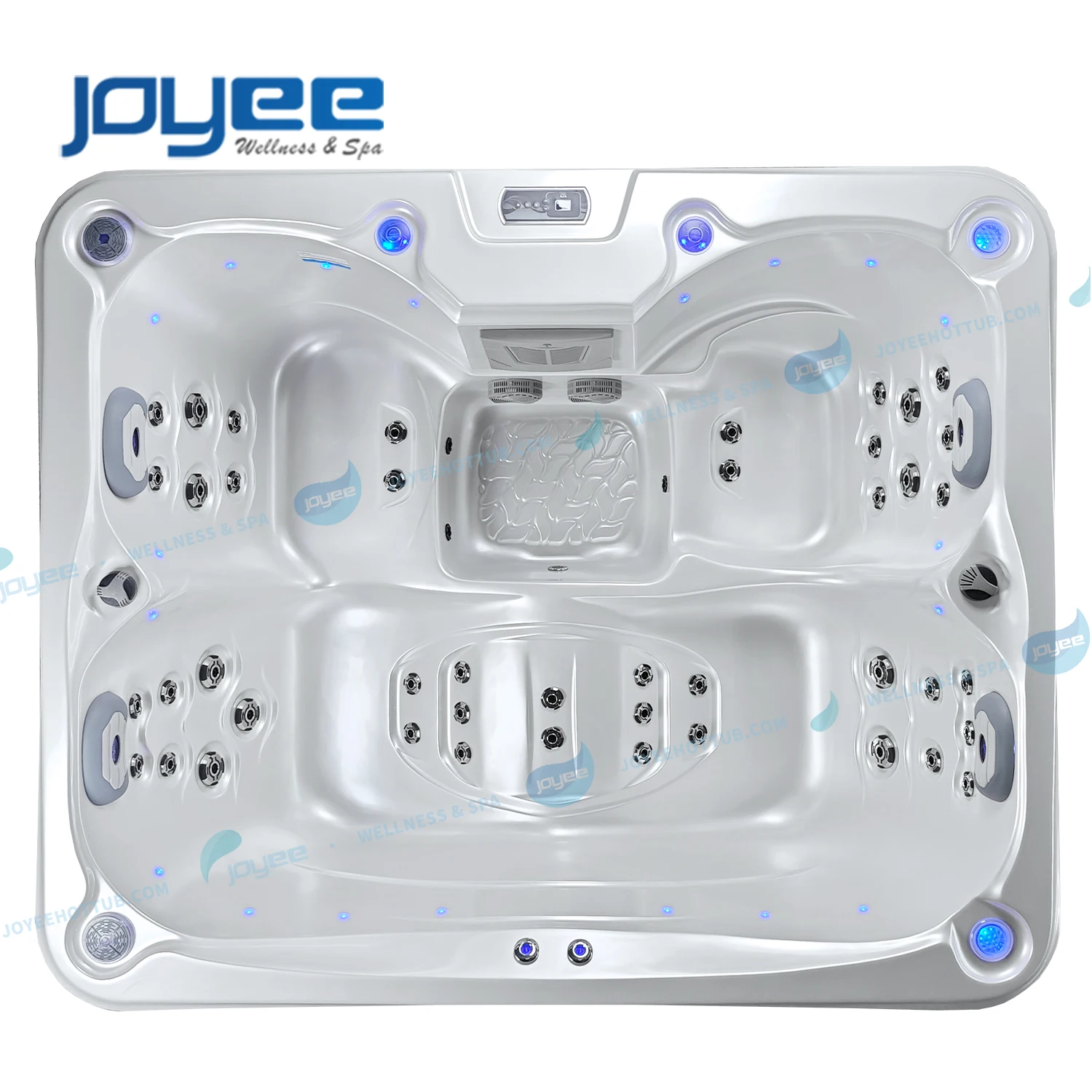 JOYEE Outdoor Spa Tub 3-4 Persons Hot Spa Tub Acrylic Balboa Massage ...