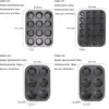 Molde para pastel negro 6 12 24