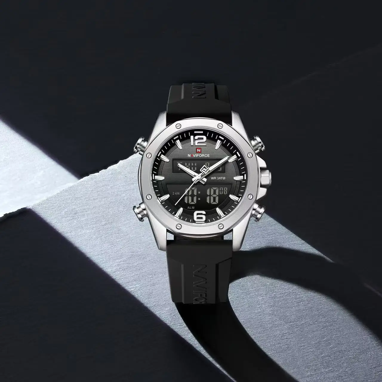 NAVIFORCE 9264 Men's Watch Luxury Top Brand Multifunction Chronograph Watch Men Auto Date 3ATM Waterproof Man Clock Gift Watches