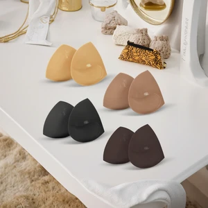 Invisible Triangle Double Sided Silicone Adhesive Washable Seamless Chest Pads Skin-friendly Bra Pad Women Cup Size Increase