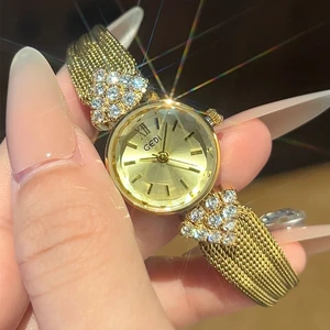 2026 New Hot Selling Quartz Women's Watch Inlaid with Diamonds and Gold-plated Watch, Luxurious Ancient WristWatch