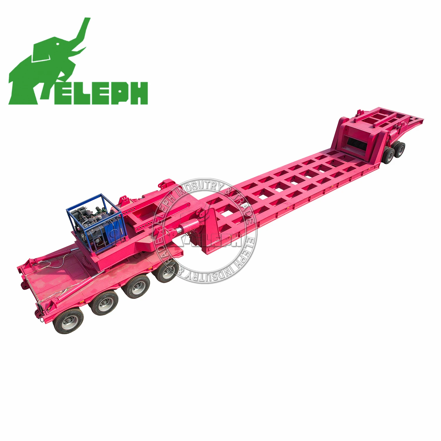 Shipping Container Transport Trailer Dolly 2 Axles Dolly Trailer Truck With Fifth Wheel