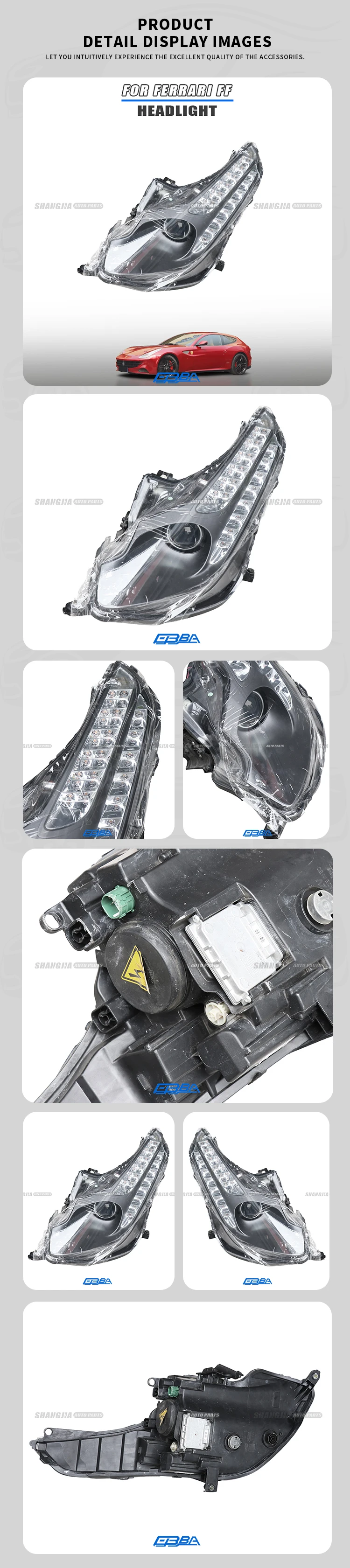 ferrari headlights left hand for ferrari ff 2015 oe 284064 used parts -3