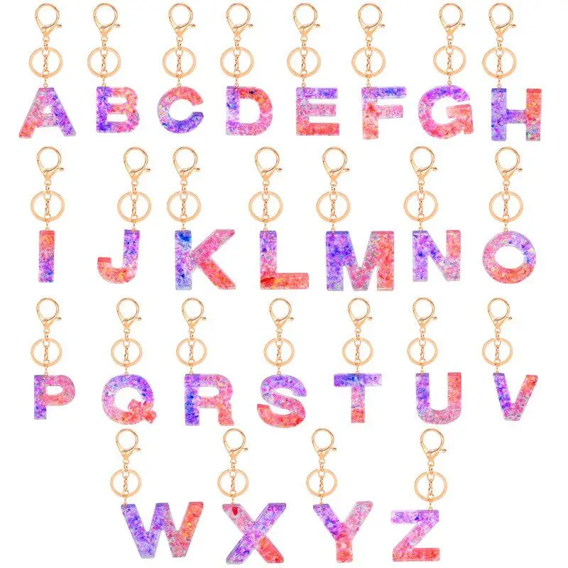 GlitteredDaisy Monogram Keychain, Glitter Mandala Keychain, Initial Keychain, Acrylic Keychain, Epoxy Resin Keychain, Glitter Keychain, Pink Glitter