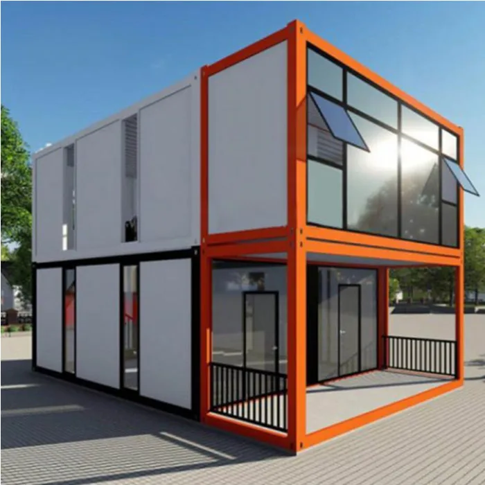 duplex container office building with glass wool