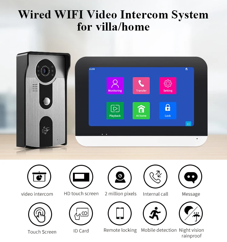 1080p smart wifi doorbell camera ip