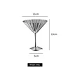 Striped cone ice cream cup silver