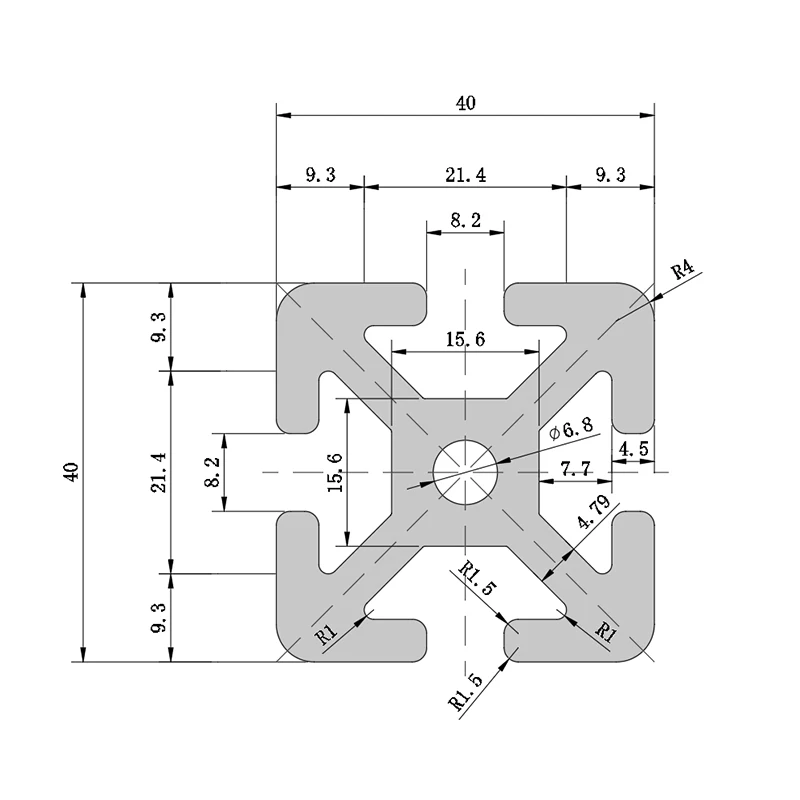 Industrial Aluminum Assembly Line Profile 4040 Extruded Aluminum Workbench Frame Cutting Services Industrial Offered supplier