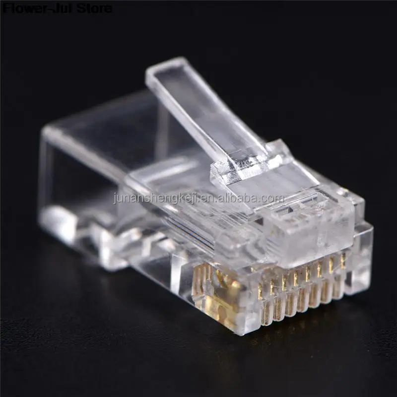 Rj45 Connector 8p8c Rj45 Modular Plug Network Connector For Cat5 Cat5e