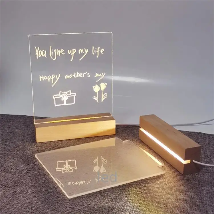 Note Board Creative Led Night Light USB Message Board Holiday Light With Pen Gift for Children Girlfriend Decoration Night Lamp