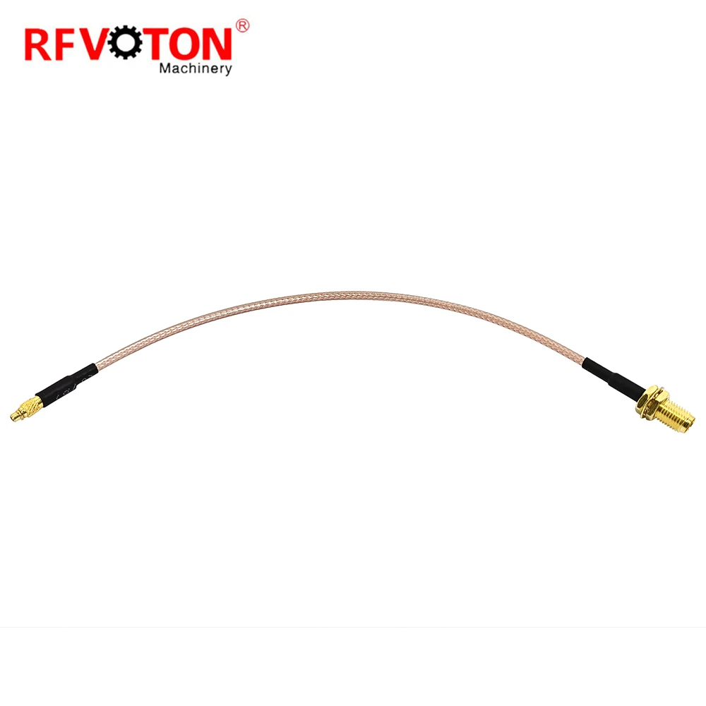 Factory SMA Female Jack Hembra Socket Bulkhead to Mmcx MALE PLUG  for RG316 PIGTAIL Jumper Cable Assembly  15cm Rohs in Stock