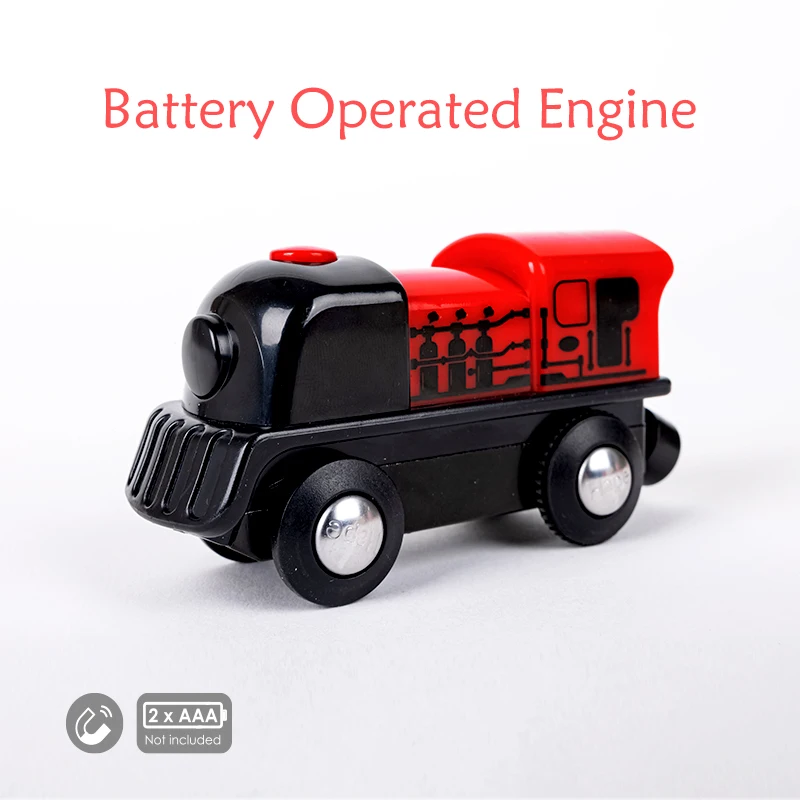 Hape Wooden Railway Battery Powered Engine No. 1 Kid's Train Engine