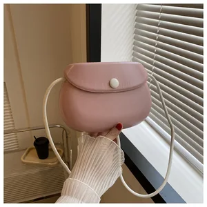 Hot Sale Luxury MU Brand PU Leather Handbag Fashion Solid Color Saddle Shoulder Bags for Women All Seasons