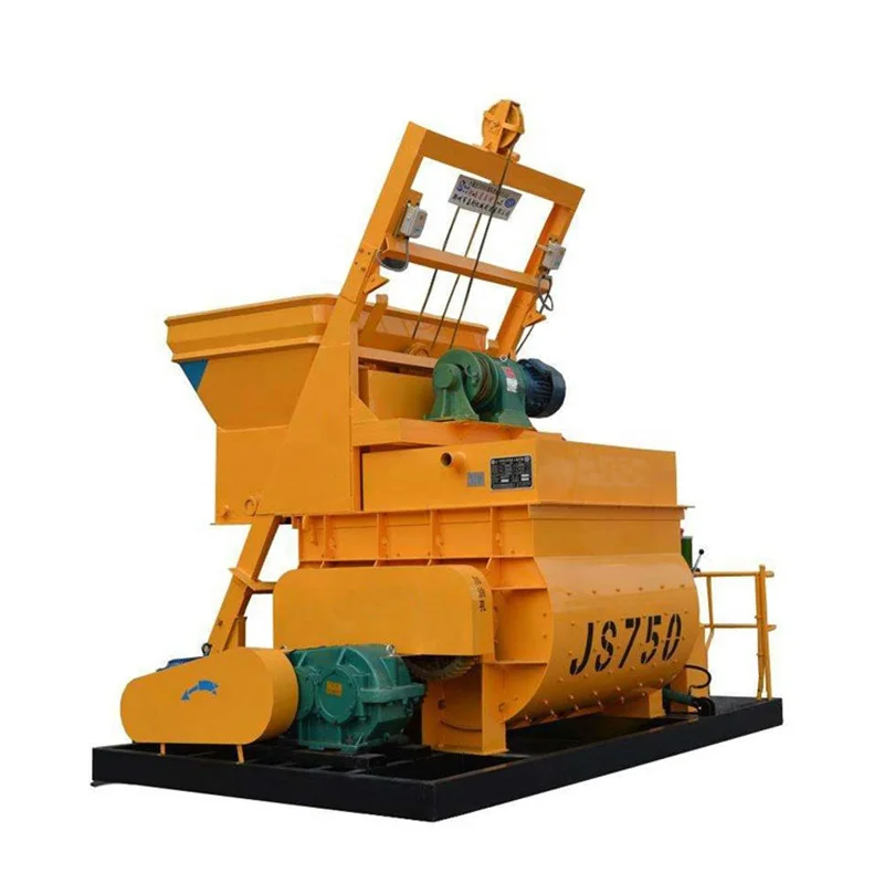 JS500 Forced Fully Automatic Ladder Loading Mixer Double Shaft Mixer ...