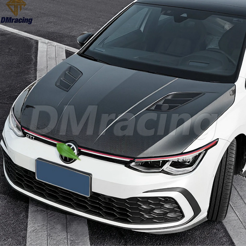 VWゴルフ8 MK8 GTI2021用DM-3スタイルカーボンファイバーフード