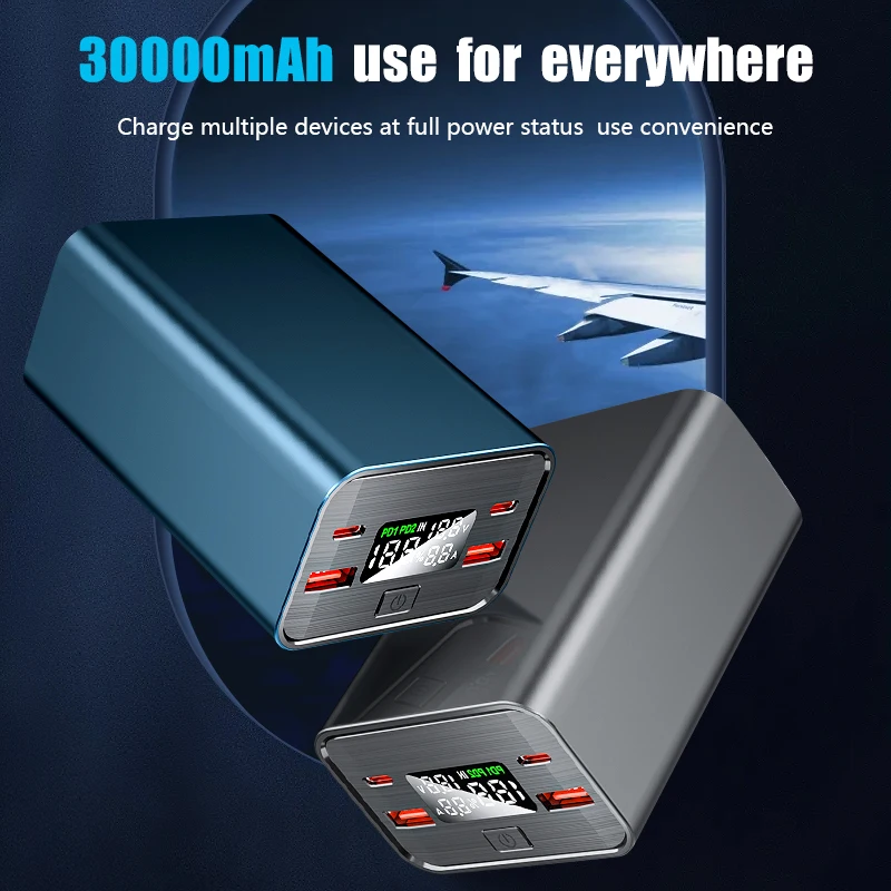 Portable Laptop Power Bank - 30000mah, PD 100W Fast Charge