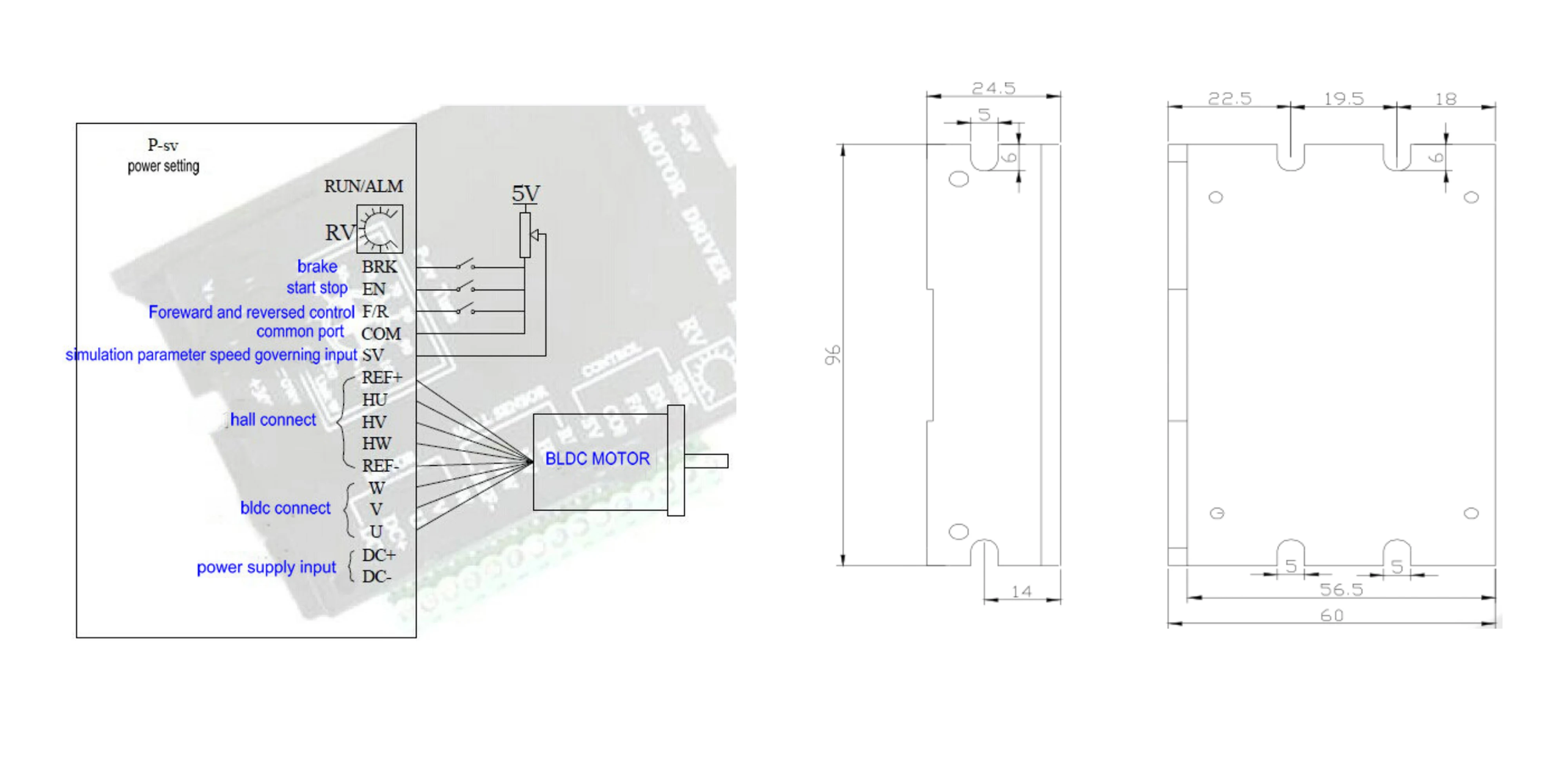 BLDC Motor Driver JKBLD120 for 120W Brushless Motors | 12V-30V Input ...