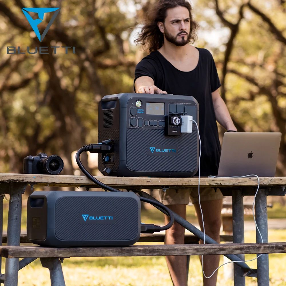Bluetti High Power Solar Generator for Backup Using Solar Generator Portable  2000w High Power Solar Generator