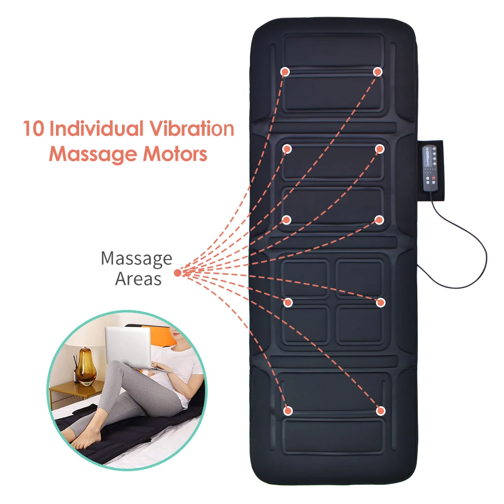 OEM/ODM Ganzkrper-Knetmassage Japanische Massagematte  Vibrations-Elektrische Shiatsu-Massagematratze mit Heizfunktion
