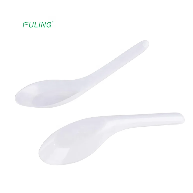 Set 6 Cucchiai Cinesi LANGING Per Zuppa – Manico Lungo, In Melamina, Nero E Rosso, Lavastoviglie