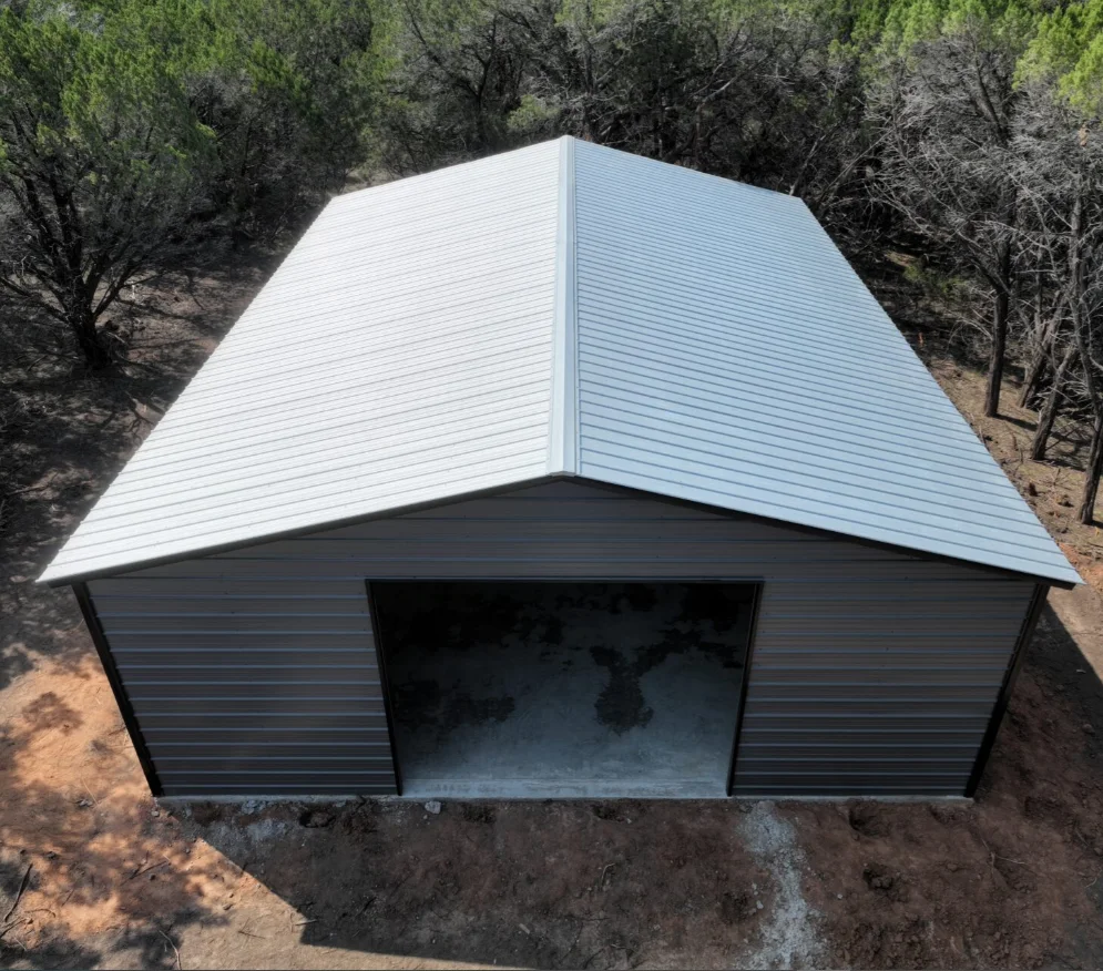 Easy Assemble Light Steel Structure Prefabricated Warehouse Metal Building Shed with Sandwich Panel Wall and Roof.
