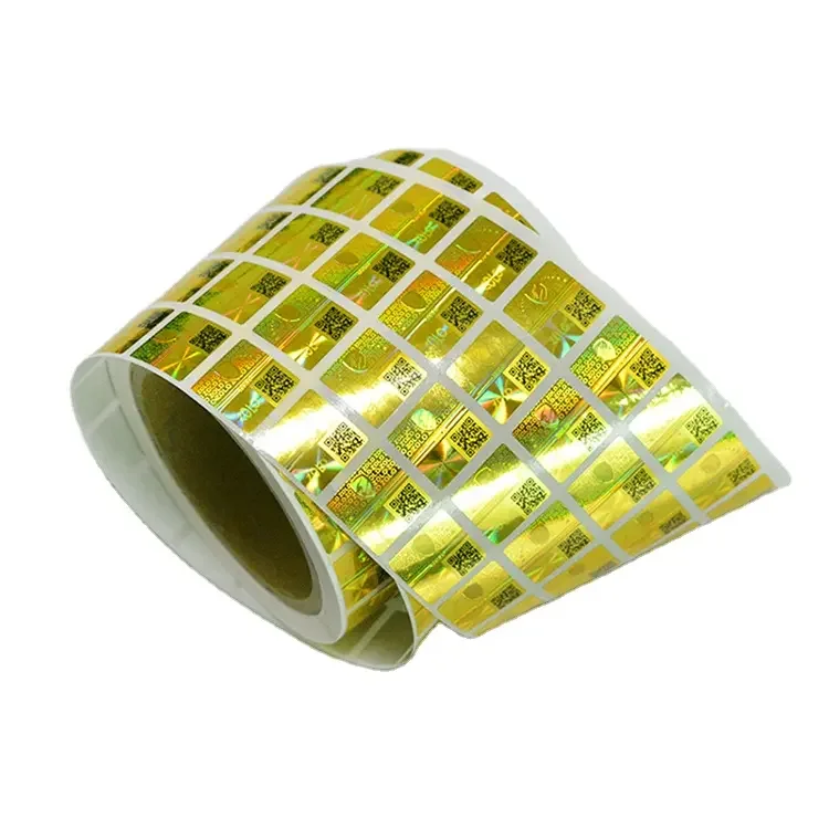 Custom 2d 3d Hologram Sticker Print UV Void Hologram Sticker Roll  Hologram Stickers With Serial Numbers QR Code