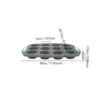 Gris - plaque maffen 12-continue trompette bicolore