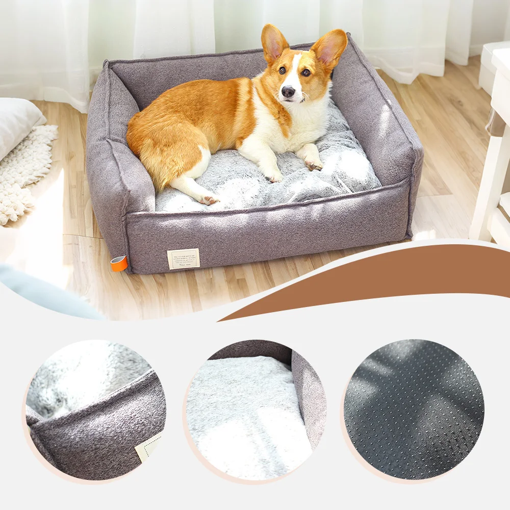 Wholesale Winter Warm Shell Cat Bed Sleeping Half-surrounded Kennel Ca - product detail 2