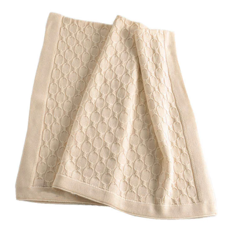 Factory Oem Hairloom Knit Wool Baby Merino Wool Crochet Blanket Spanish