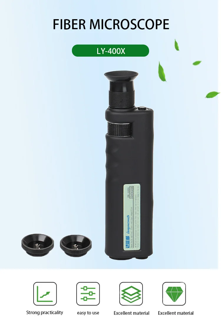 Optical Fiber Microscope Fiber End Magnifying Glass 400x Ly