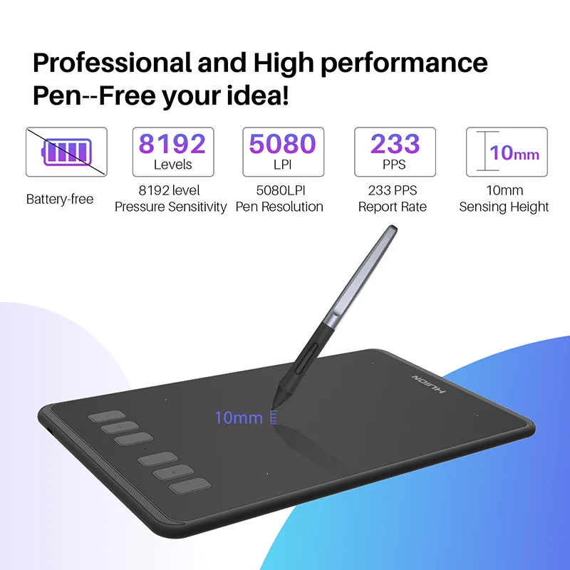 Huion Electronic Drawing Graphic Tablet Drawing Pad With Digital Pen