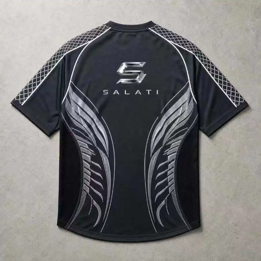 OEM Custom Athletic Shirt for Men Performance Mesh Running Training Graphic Quick Dry Fitness Fashion Men Short Sleeve T Shirt gallery 3