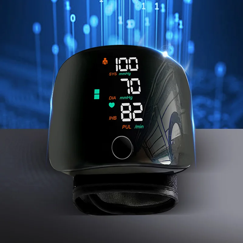 New Arrival Rechargeable Digital Wrist BP Machine with Large Screen Heart Rate Monitor Blood Pressure Monitor