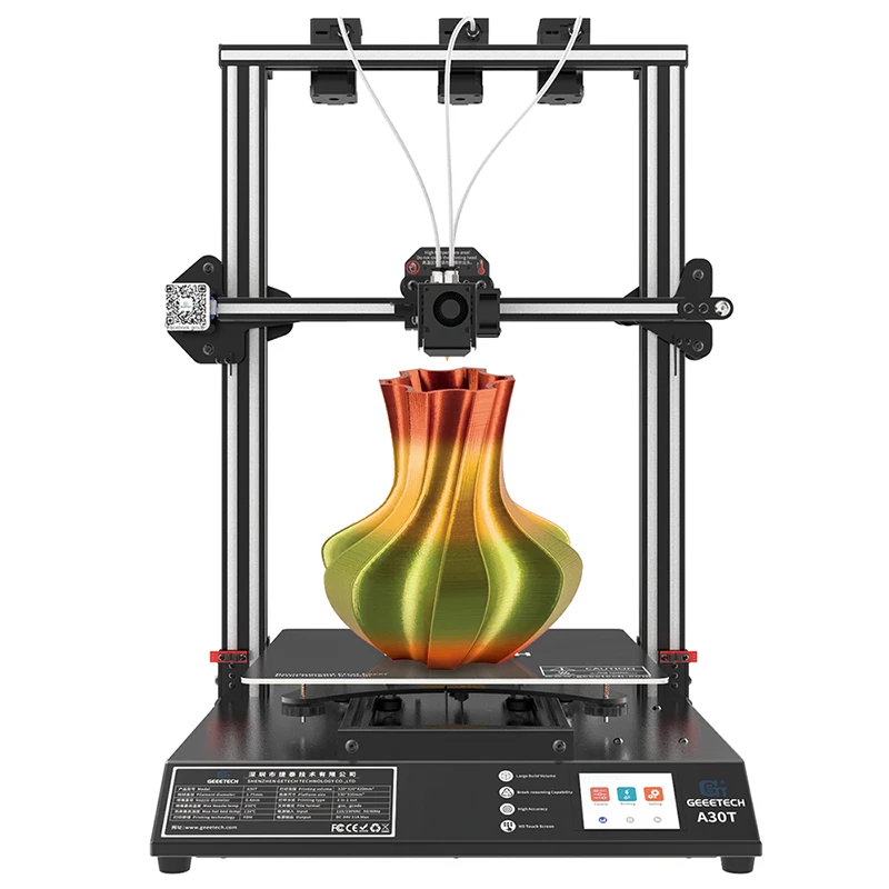 Geeetech A30T 3 in 1 Out 3D Printing Machine Mix Color Triple Color Triple Extruder Large 3d Printer